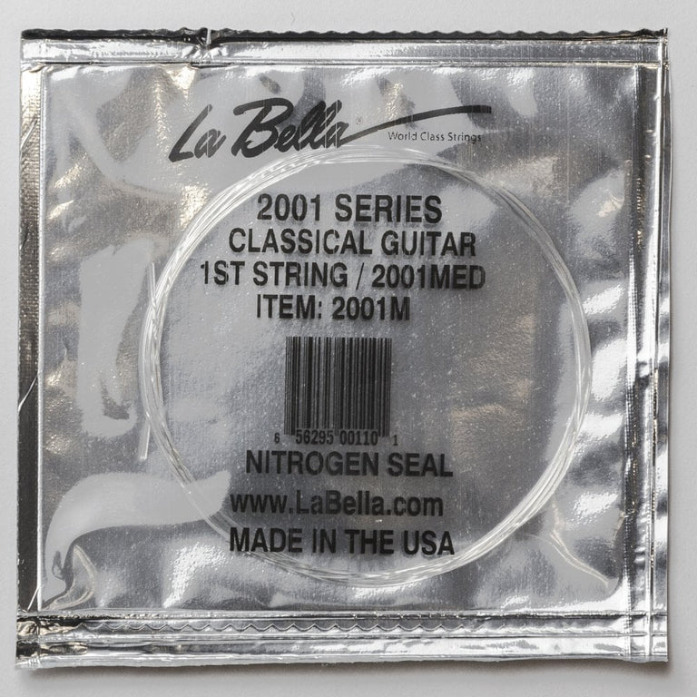 La Bella Nylon Classical Guitar E-1st Single String, Medium Tension