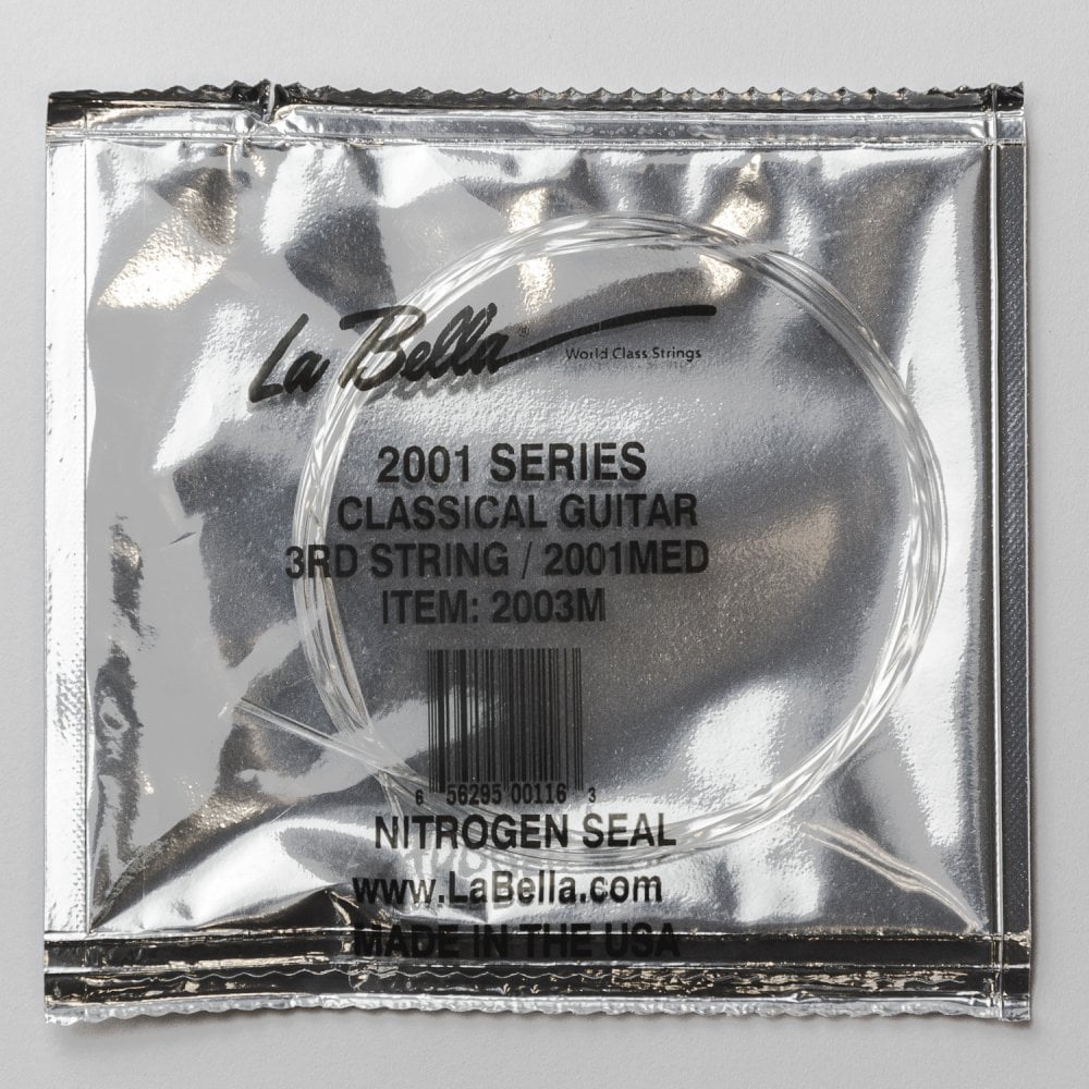 La Bella Nylon Classical Guitar G-3rd Single String, Medium Tension