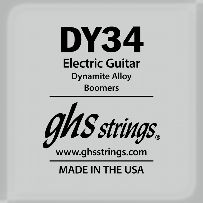 GHS Boomers Round Core Nickel Wound .034 Electric Guitar Single String