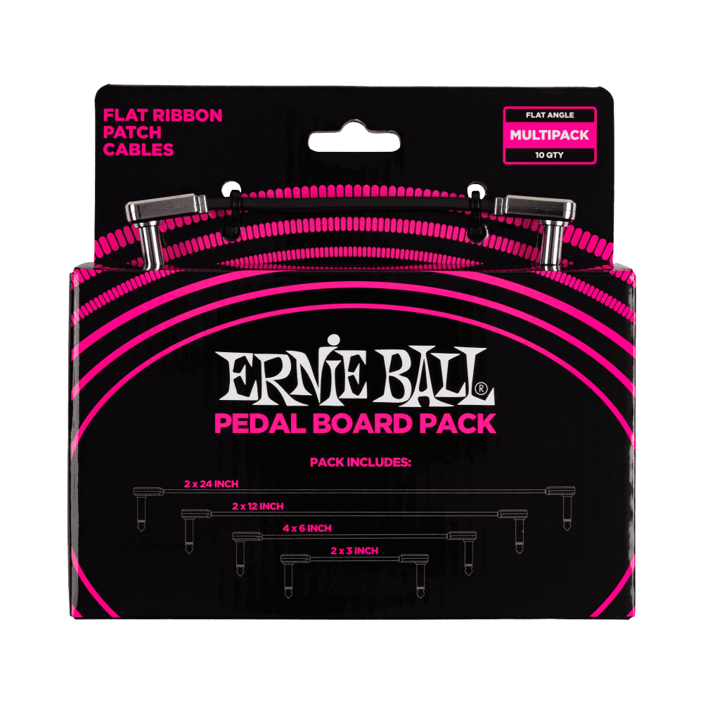 Ernie Ball Flat Ribbon Patch Cable Pedalboard Multipack