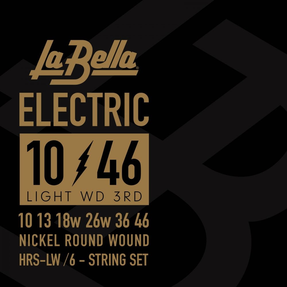 La Bella HRS Nickel-Plated Electric Guitar Strings 10-46 w/ Wound 3rd