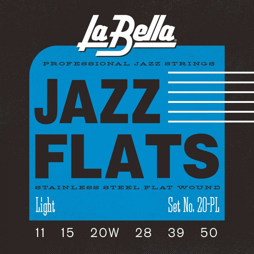 La Bella 20PL Jazz Flats 11-50 Stainless Steel Electric Guitar Strings