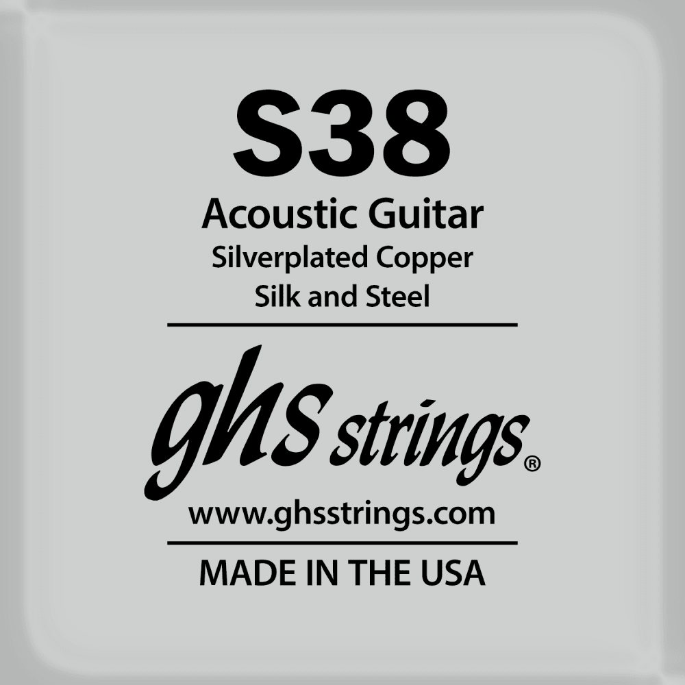 GHS Silk & Steel Acoustic Guitar Single String .038