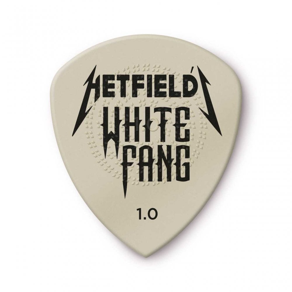 Jim Dunlop Hetfield Flow White Fang Pick Tin, 1mm, 6-Pack