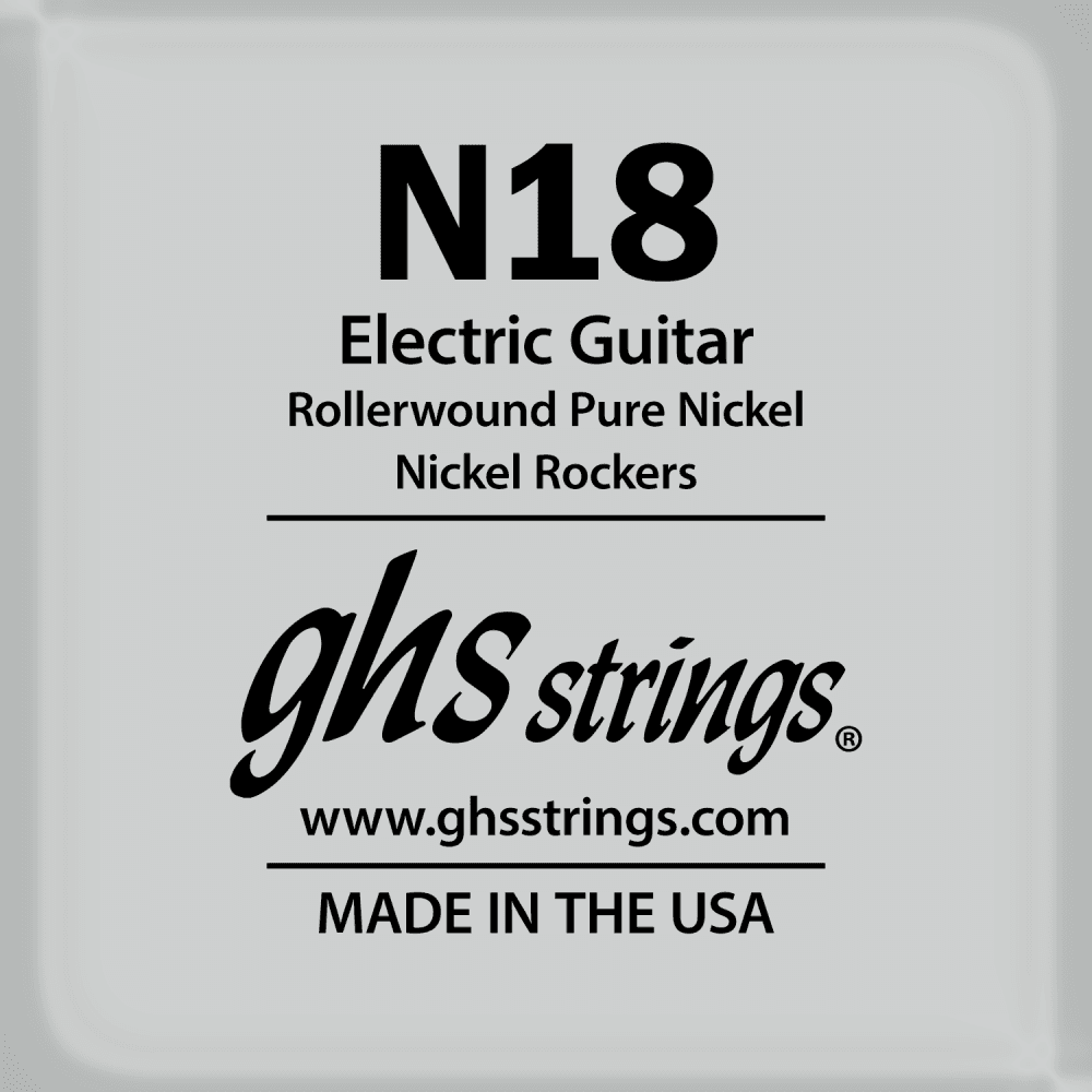 GHS Rollerwound Pure Nickel .018 Electric Guitar Single String