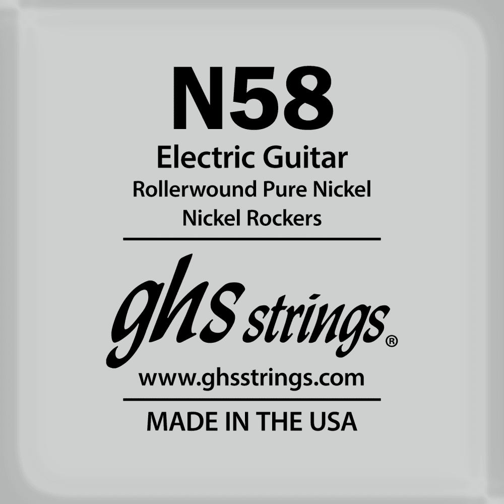 GHS Rollerwound Pure Nickel .058 Electric Guitar Single String