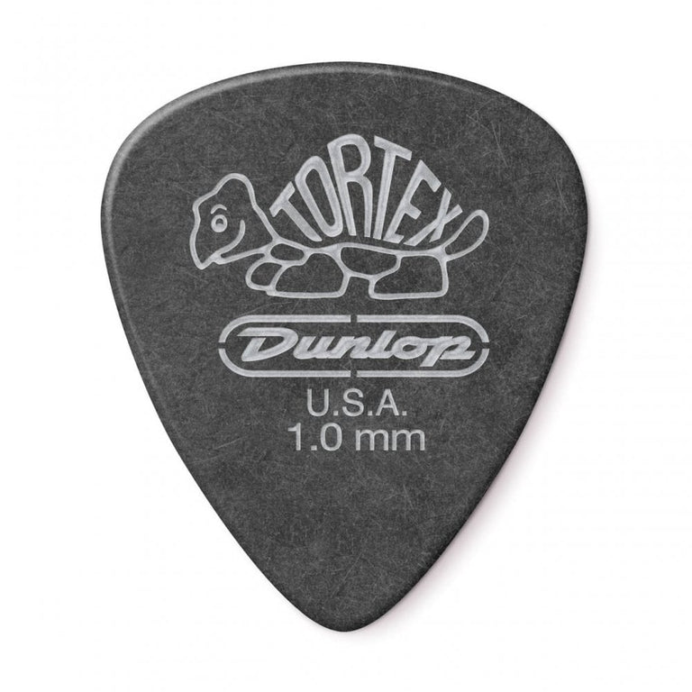 Jim Dunlop TORTEX Pitch Black Guitar Plectrums 1.00mm, 12-Pick Player Pack