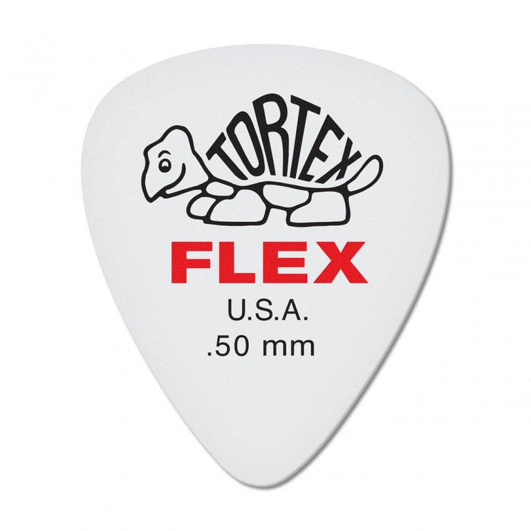 Jim Dunlop Tortex Flex 0.50mm Guitar Plectrums, 12-Pick Player Pack