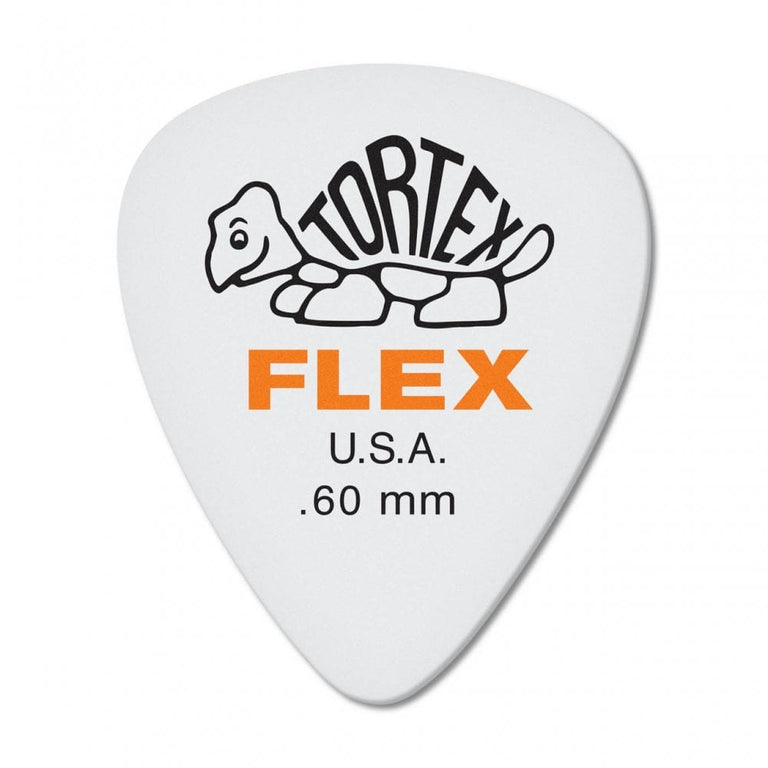 Jim Dunlop Tortex Flex 0.60mm Guitar Plectrums, 12-Pick Player Pack