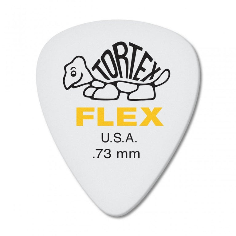 Jim Dunlop Tortex Flex 0.73mm Guitar Plectrums, 12-Pick Player Pack