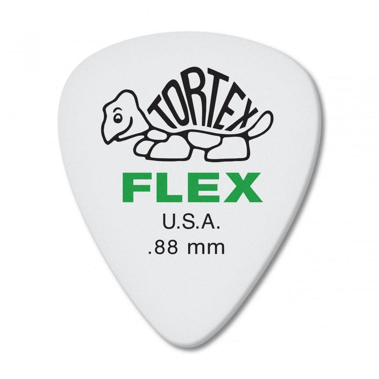 Jim Dunlop Tortex Flex 0.88mm Guitar Plectrums, 12-Pick Player Pack