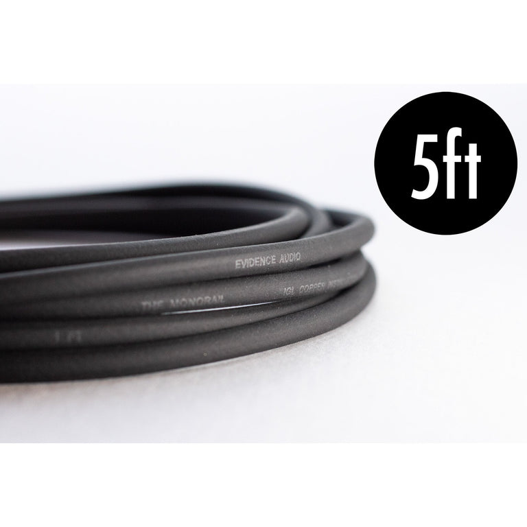 Evidence Audio Monorail 5ft of cable - Black Cable
