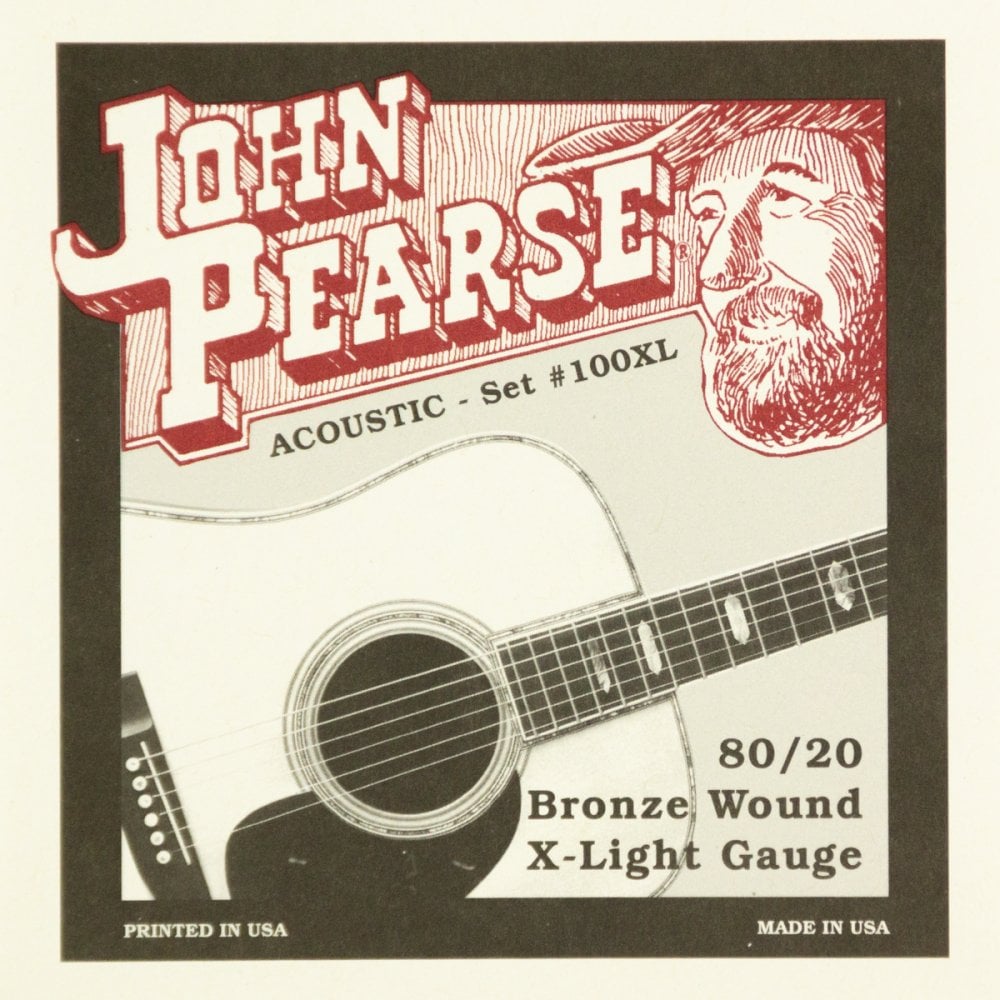 John Pearse 80/20 Bronze 10-47 Acoustic Guitar Strings, Extra Light