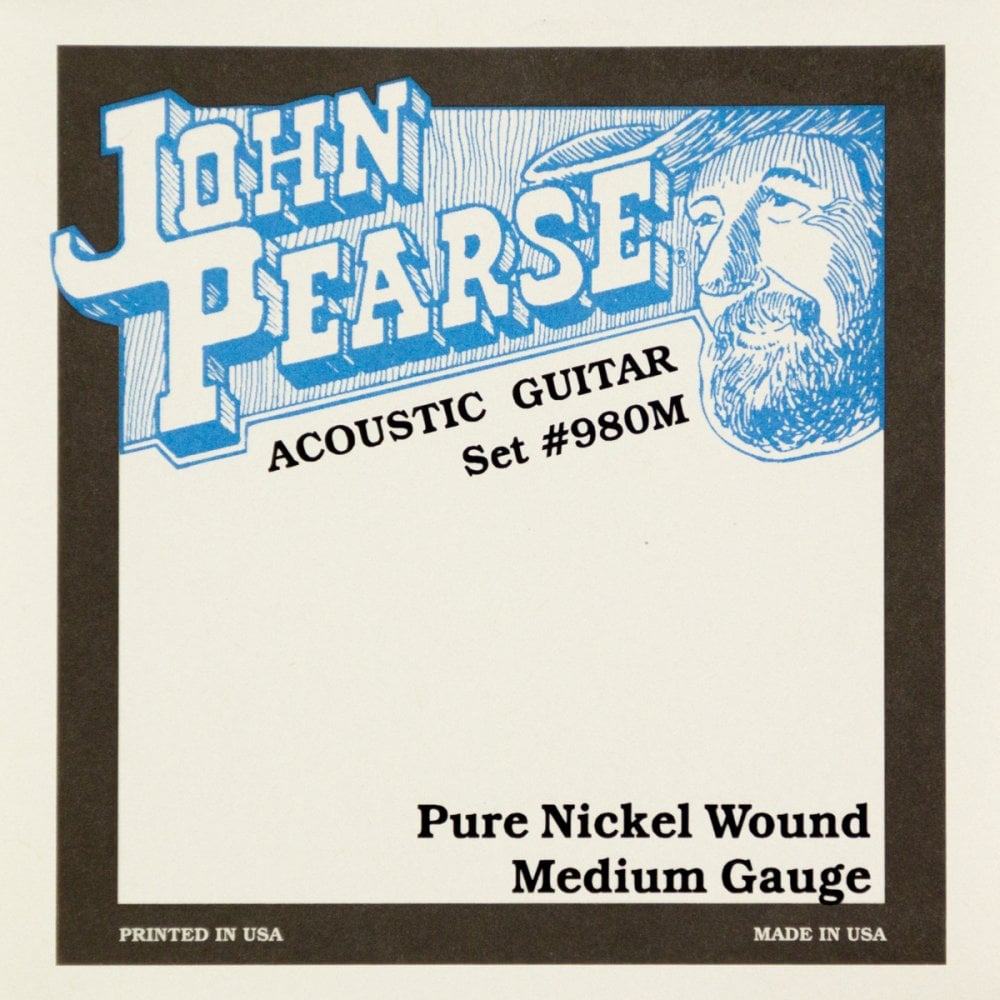 John Pearse Nickel 13-57 Electro-Acoustic Guitar Strings, Medium