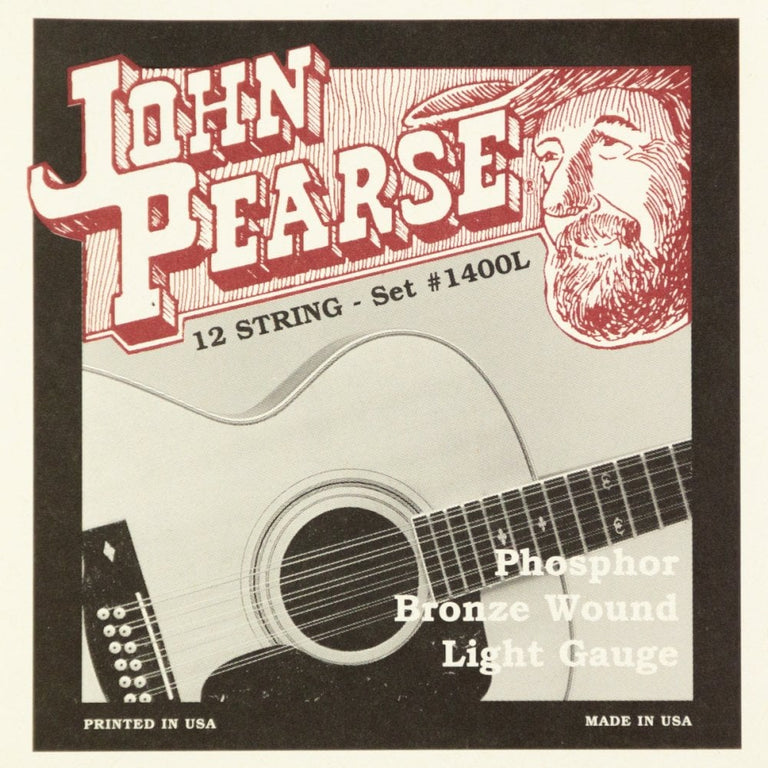 John Pearse Phosphor Bronze 12-String 10-47 Acoustic Guitar Strings