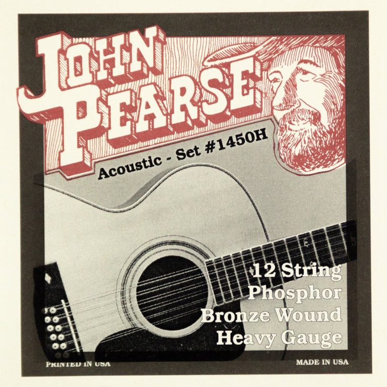 John Pearse Phosphor Bronze 12-String 13-56 Acoustic Guitar Strings (C# Tuning)