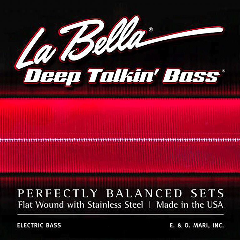 La Bella Deep Talkin' Bass Flatwound Stainless Steel 42-83 Danelectro Bass Guitar Strings