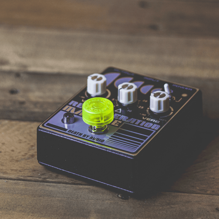 MOOER Stomp Box FX Footswitch Toppers, Yellow-Green, 5-Pack