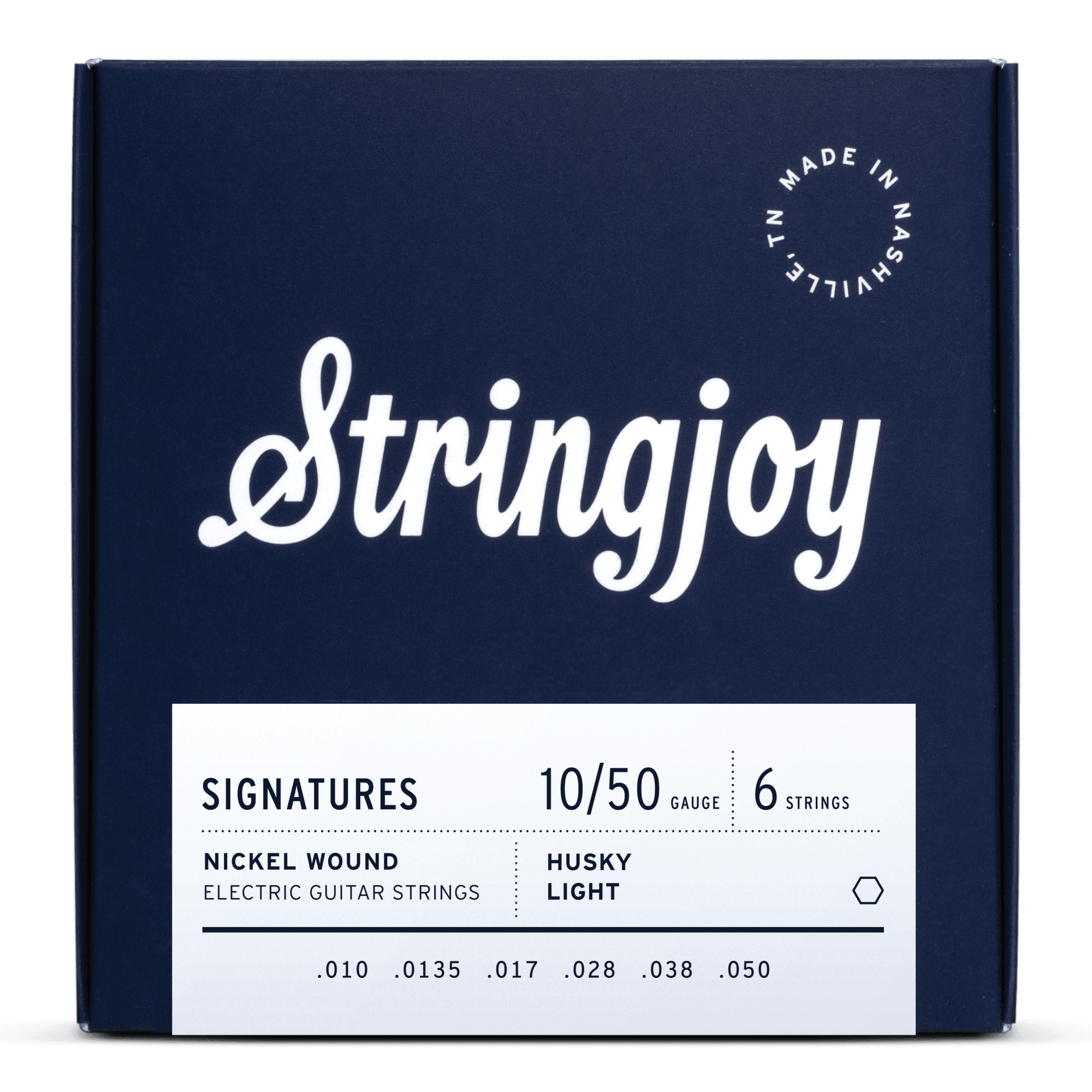 Stringjoy Signatures Nickel Wound 10-50 Electric Guitar Strings, Husky Light