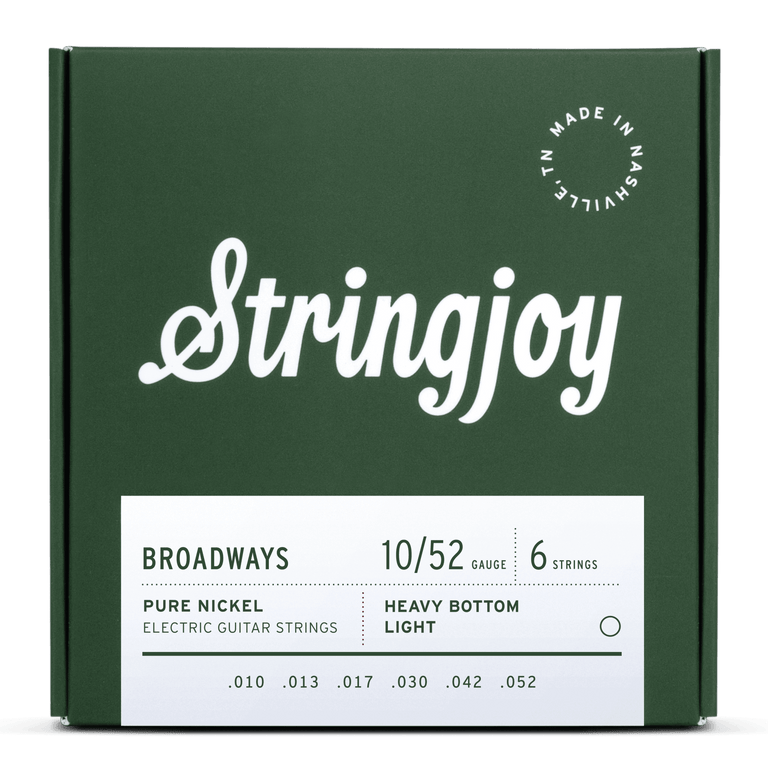 Stringjoy Broadways 10-52 Pure Nickel Electric Guitar Strings