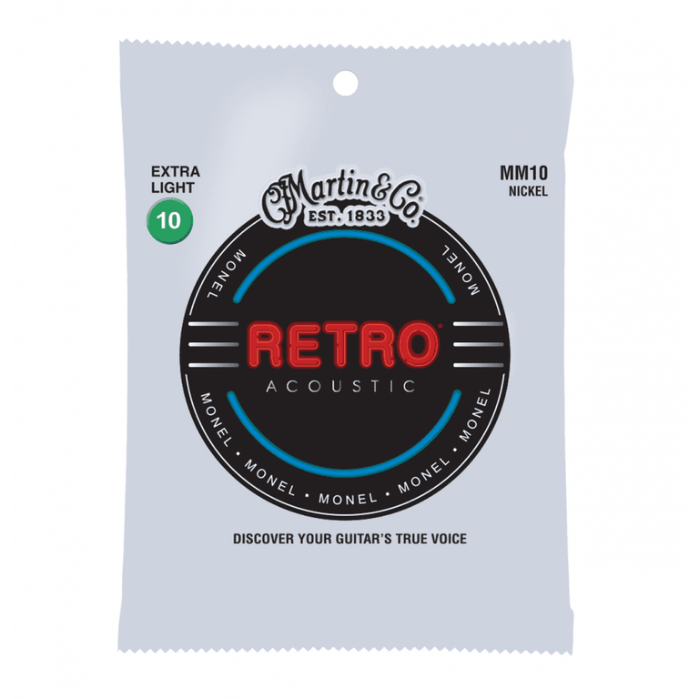 Martin RETRO Monel Wound 10-47 Acoustic Guitar Strings