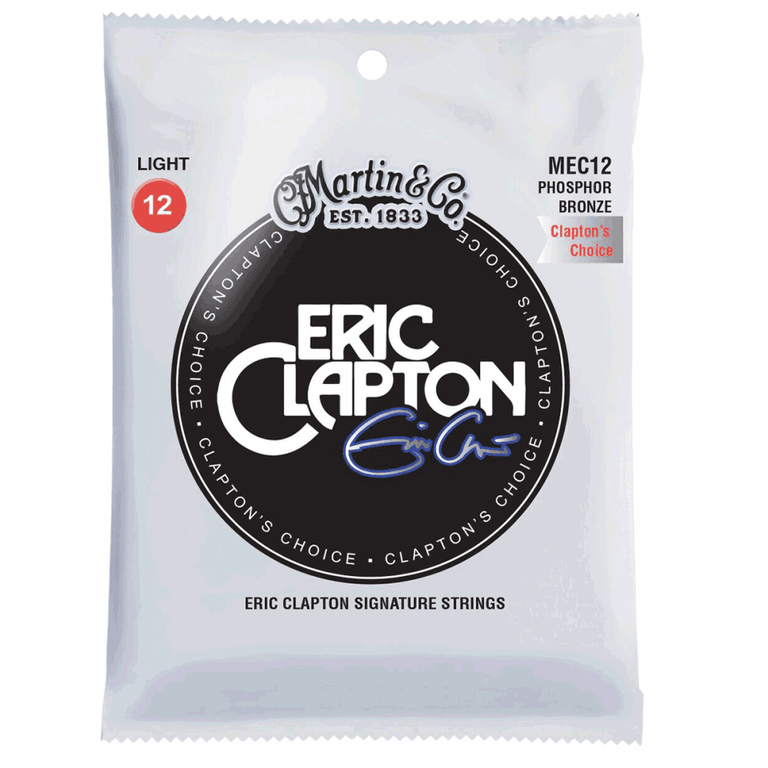 Martin Clapton's Choice Phosphor Bronze 12-54 Acoustic Guitar Strings, Light