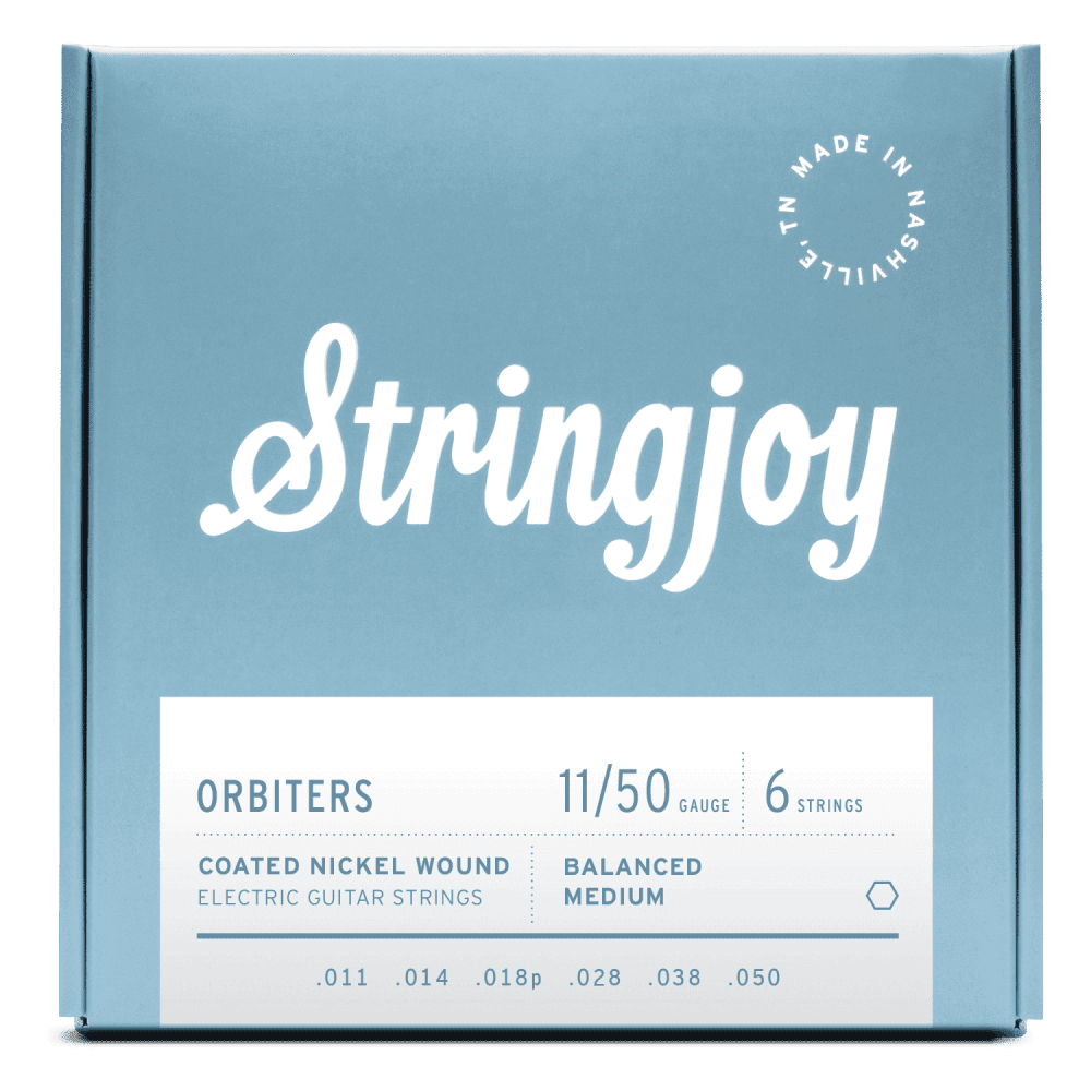 Stringjoy Orbiters Coated Nickel Wound 11-50 Electric Guitar Strings