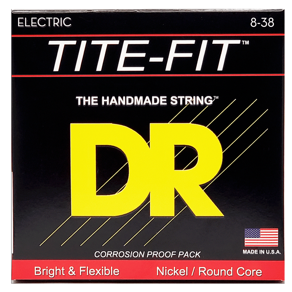 DR Strings TITE-FIT Nickel Wound 8-38 Electric Guitar Strings, Lite ...