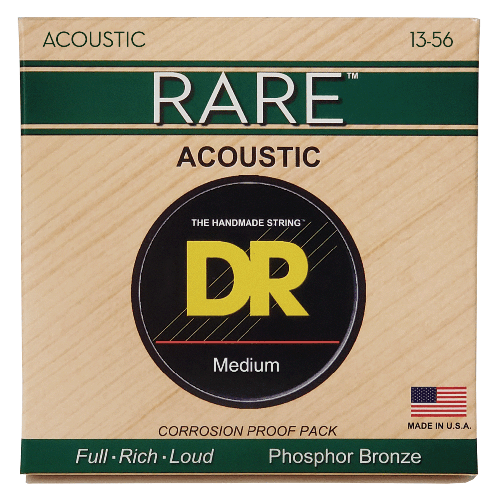 DR Strings RARE Bronze 13-56 Acoustic Guitar Strings