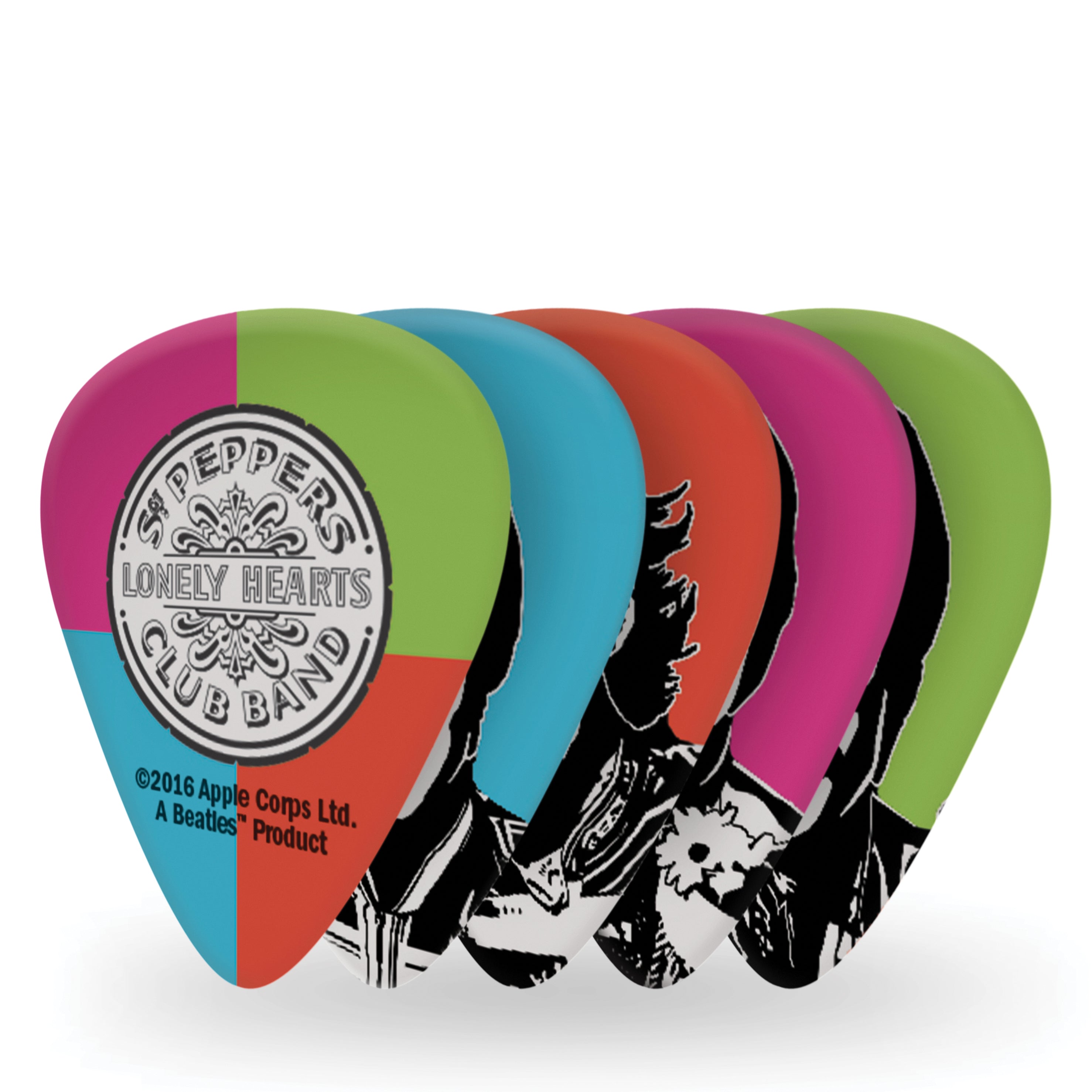 D'Addario The Beatles Signature Guitar Picks 10-Pack Sgt Peppers Heavy