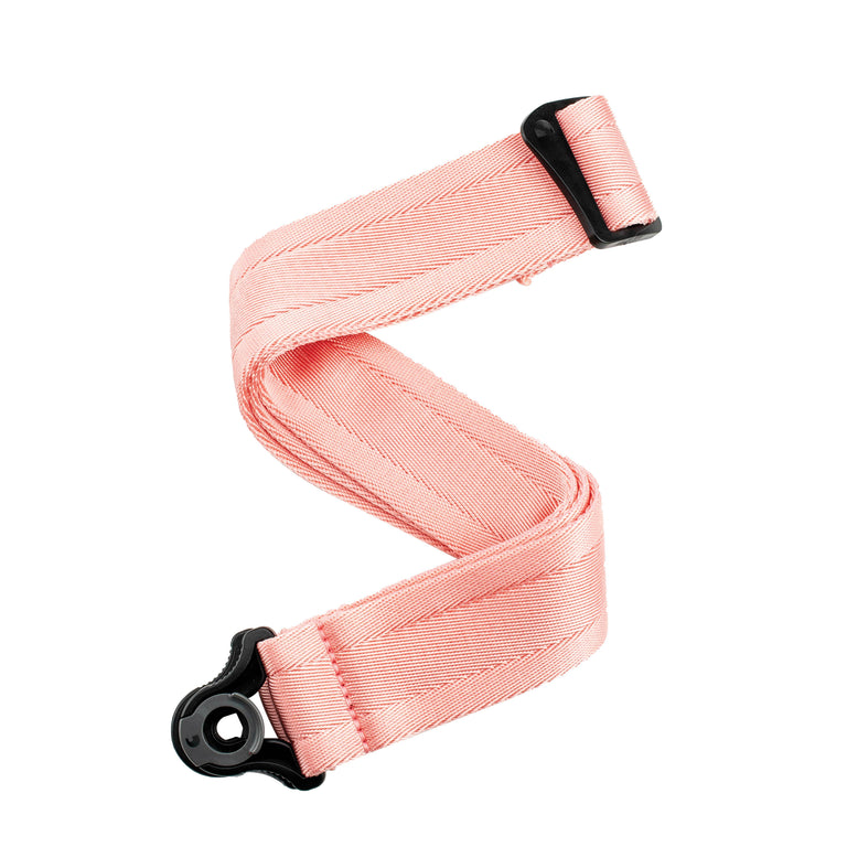 D'Addario Auto Lock Guitar Strap, New Rose Pink