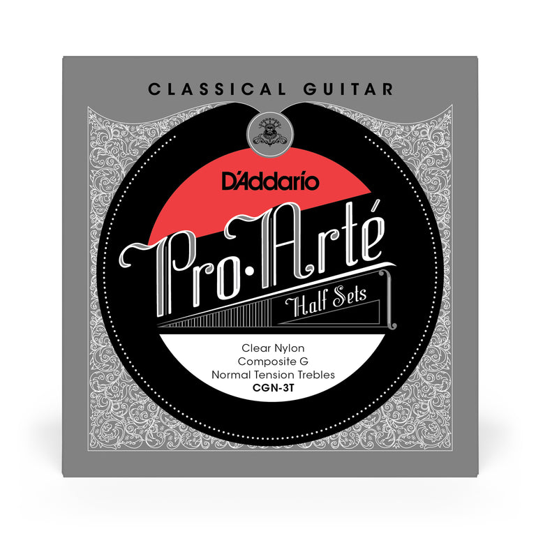 D'Addario Pro-Arté CGN-3T Normal Tension Clear Nylon Classical Guitar Trebles + Composite G