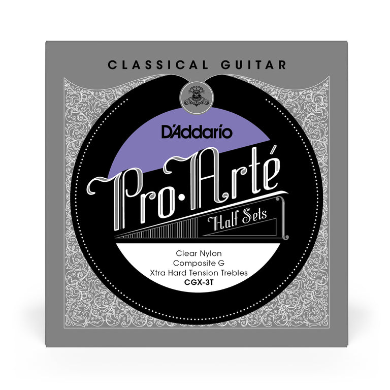 D'Addario Pro-Arté CGX-3T Extra-Hard Tension Classical Guitar Nylon Trebles w/ Composite G