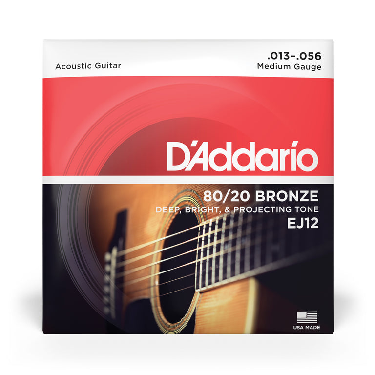 D'Addario 80/20 Bronze 13-56 Acoustic Guitar Strings, Medium