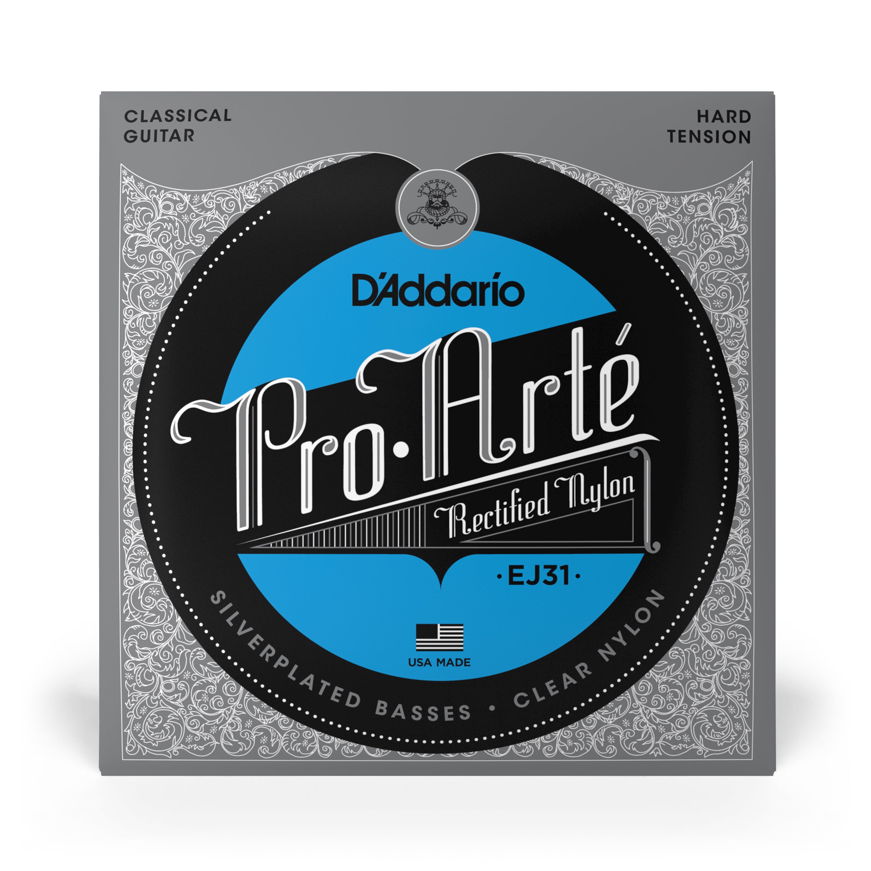 D'Addario EJ31 Rectified Classical Clear Nylon Hard Tension Guitar Strings