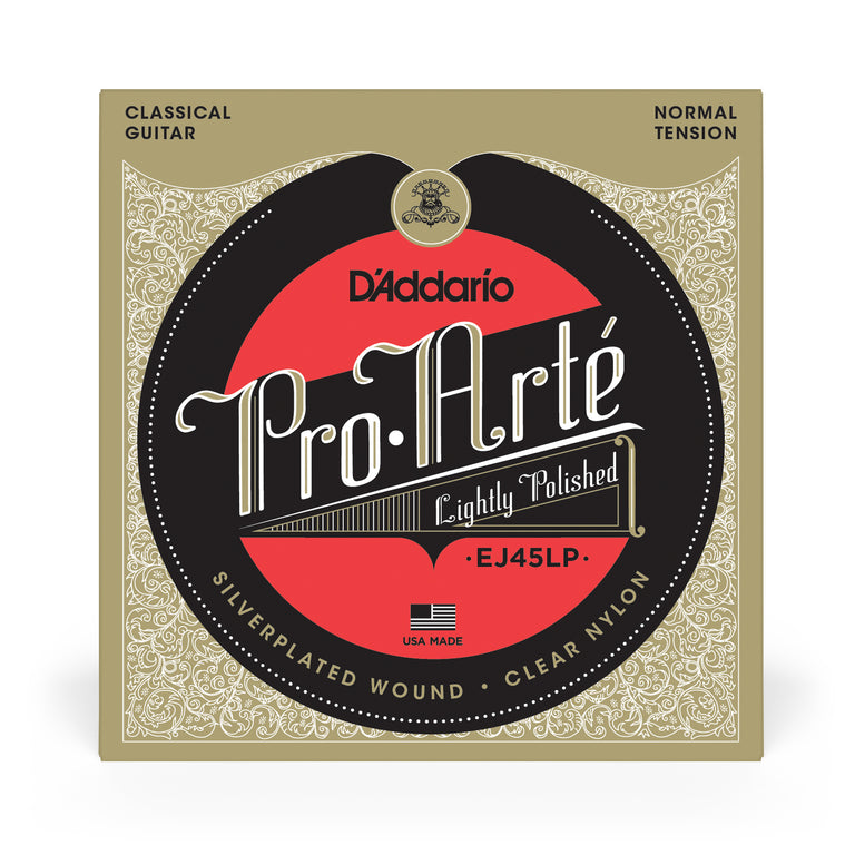 D'Addario Pro-Arté EJ45LP Normal Tension Lightly Polished Classical Guitar Strings w/ Composite Cores