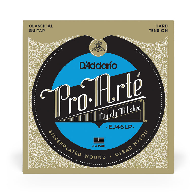 D'Addario Pro-Arté EJ46LP Hard Tension Lightly Polished Classical Guitar Strings w/ Composite Cores