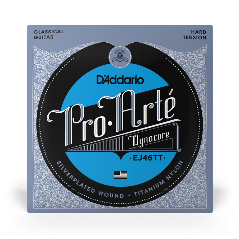 D'Addario Pro-Arté EJ46TT Hard Tension Dynacore Classical Guitar Strings w/ Titanium Trebles