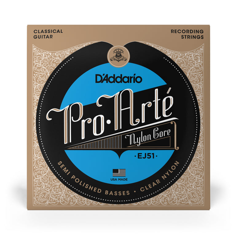 D'Addario Pro-Arté EJ51 Hard Tension Semi-Polished Classical Guitar Strings