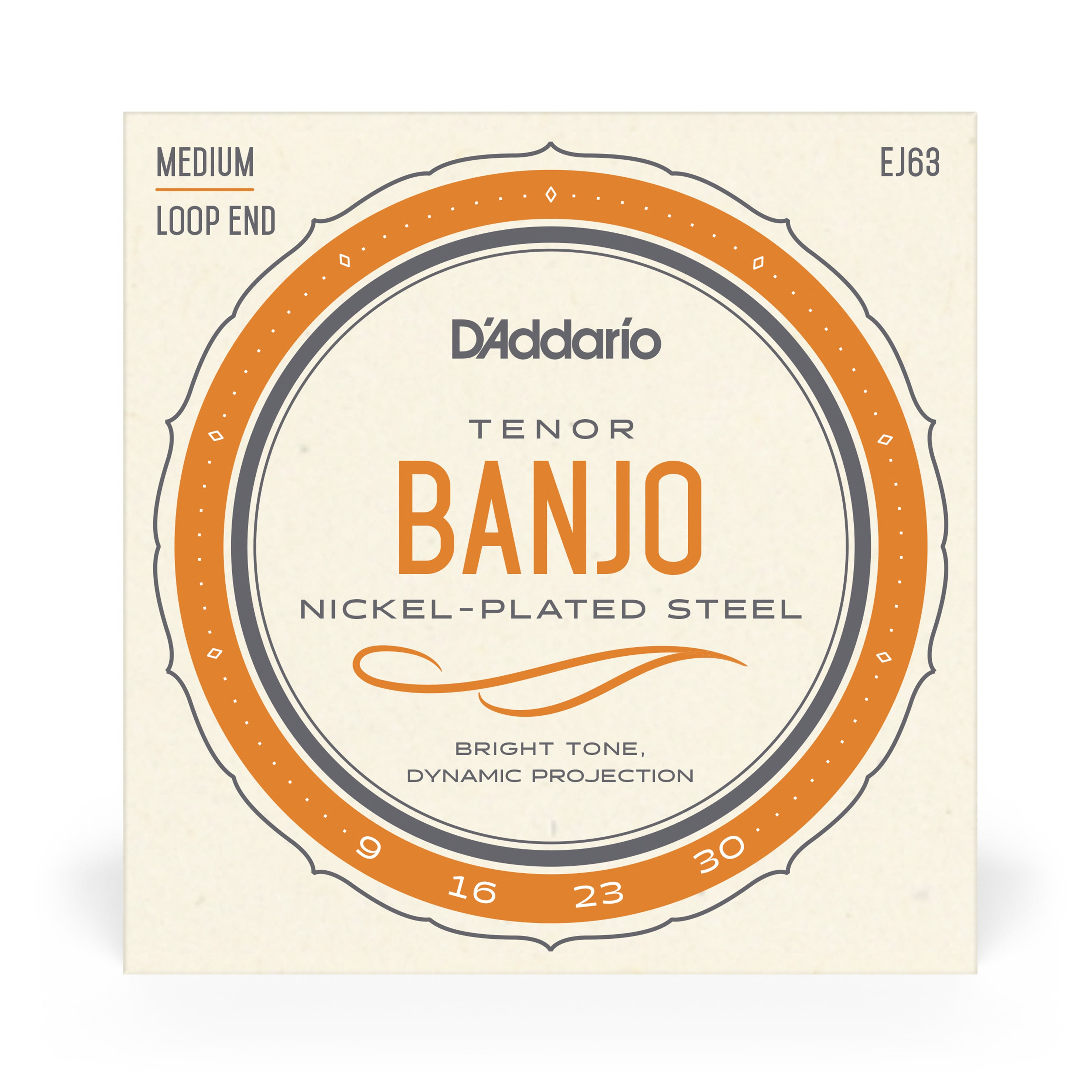 D'Addario EJ63 Tenor Banjo Strings, Nickel Wound, Loop End 9-30
