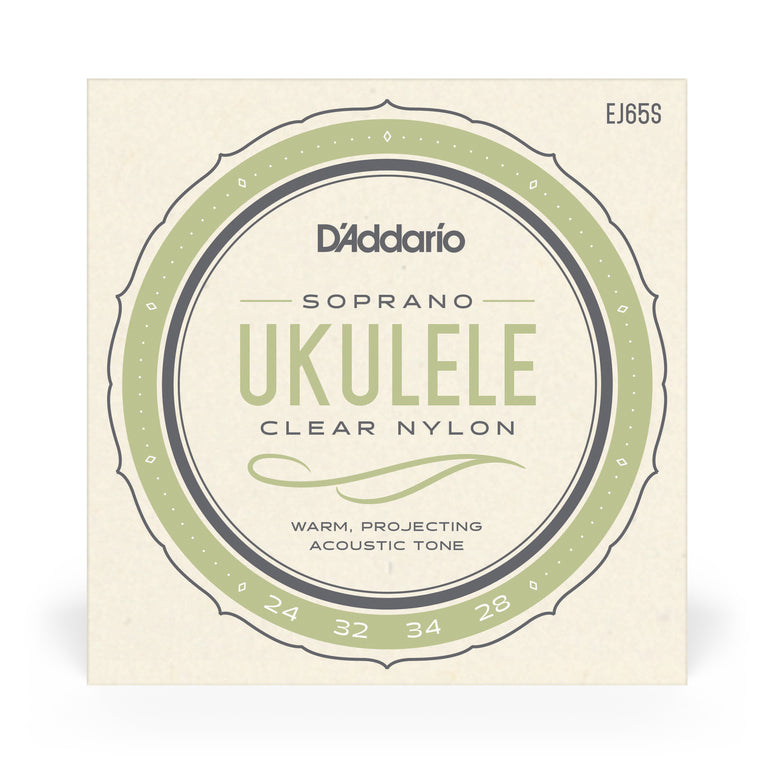D'Addario EJ65S Pro-Arte Custom Extruded Ukulele Soprano Strings ADF#B Tuning