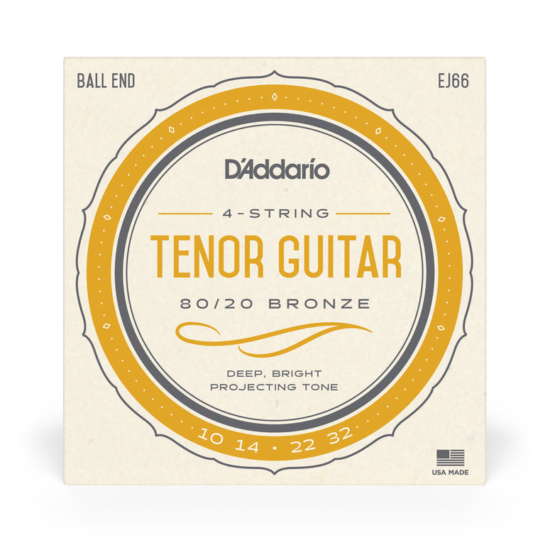 D'Addario EJ66 80/20 Bronze Tenor Guitar 10-32 Gauge Strings