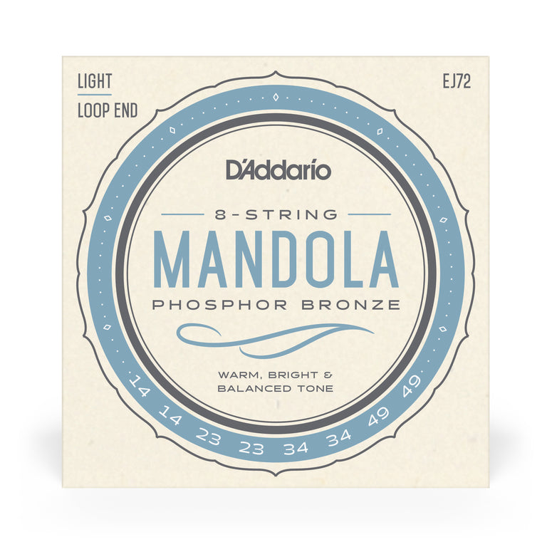 D'Addario EJ72 Mandola Strings, Phosphor Bronze Wound, Loop End 14-49 Light