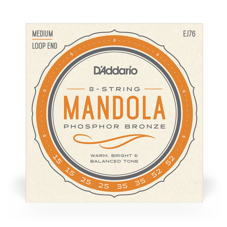 D'Addario EJ76 Mandola Strings, Phosphor Bronze Wound, 15-52