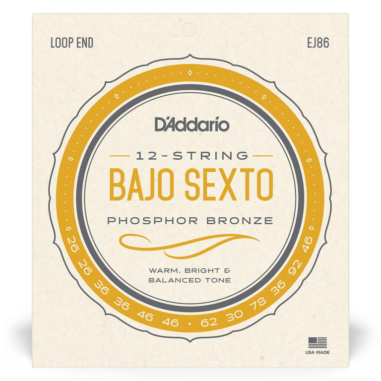 D'Addario EJ86 Bajo Sexto 12-String