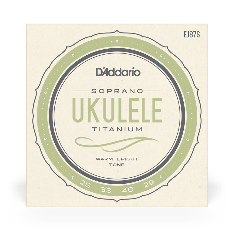 D'Addario EJ87S T2 Titanium Soprano Ukulele Strings 28-29 Gauge