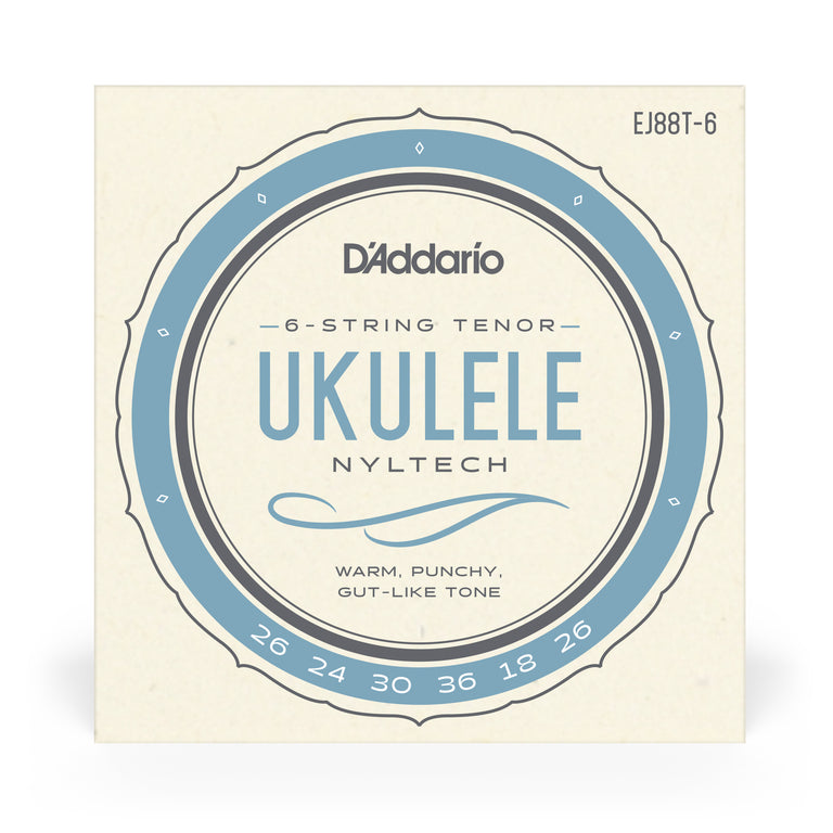 D'Addario EJ88T-6 Nyltech Ukulele Strings 6-String Tenor GCEA