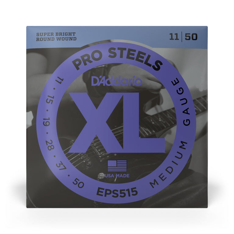 D'Addario Pro Steels Stainless Steel 11-50 Electric Guitar Strings, Jazz Rock