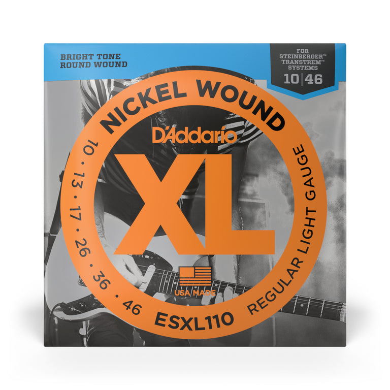 D'Addario Steinberger Nickel Wound 10-46 Double Ball-End Electric Guitar Strings, Regular