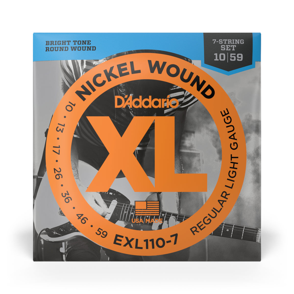 D'Addario EXL1107 Nickel Wound 1059 7String Electric Guitar Strings